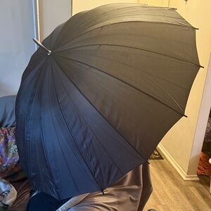 Elegant Black Long-Panel Umbrella